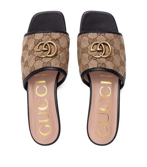 gucci gg matelassé slides|Women's GG matelassé canvas slide sandal .